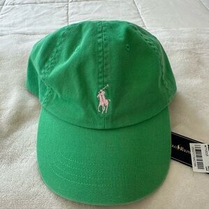 Polo Ralph Lauren Hat / Green & Pink NWT